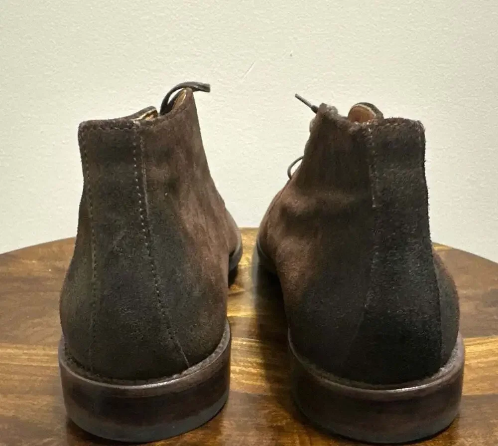 Johnston & Murphy Brown Suede Moc-Toe Chukka Boots Men's Size 10M B2